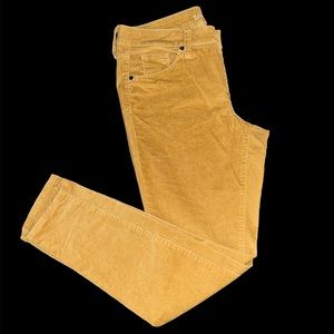 Women corduroy mustard yellow pants